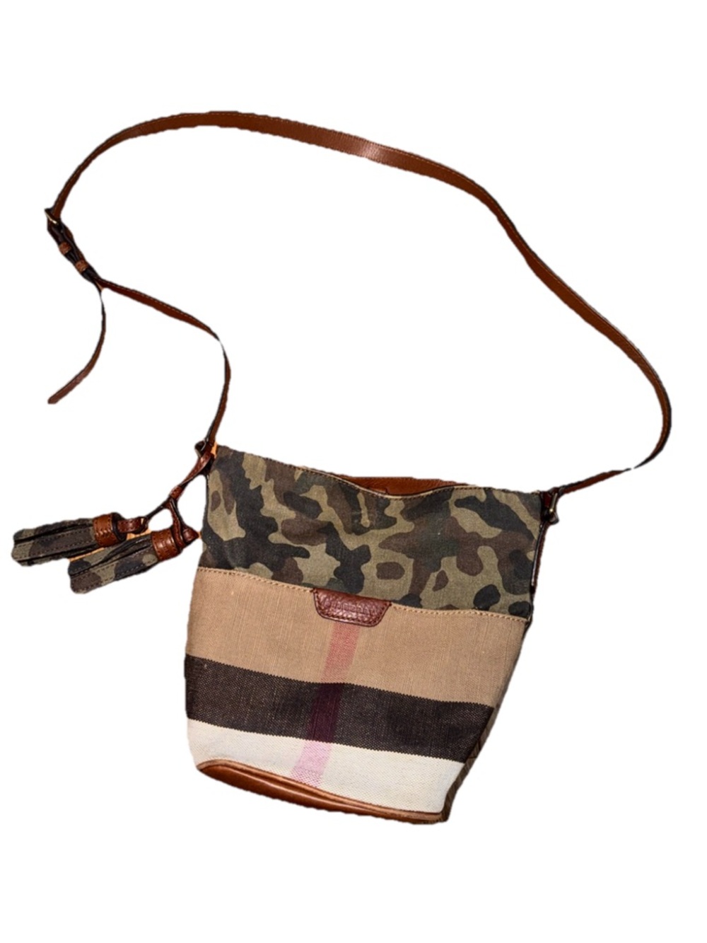 Burberry Bag Camouflage & Tan Striped